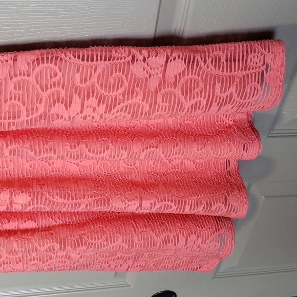 NWT Maurice's peach lace crochet overlay dress size medium - Picture 3 of 6